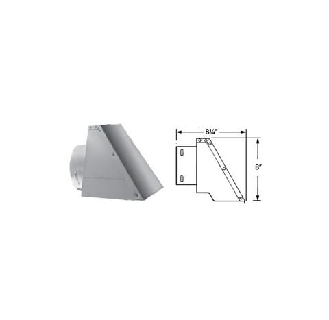 DuraVent 4 PelletVent Square Horizontal Cap - 4PVL-HSC
