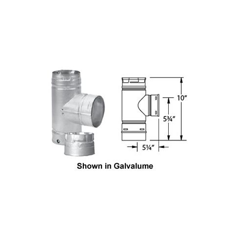 DuraVent 3 PelletVent Single Tee with Clean-Out Tee Cap - 3PVL-T