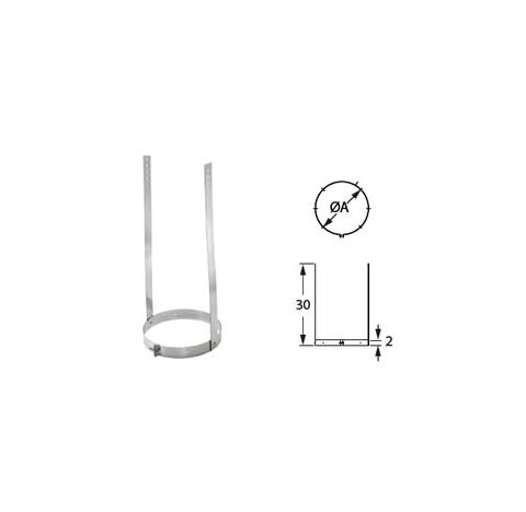 M&G DuraVent 12" DuraChimney II Elbow Strap - 12DCA-ES