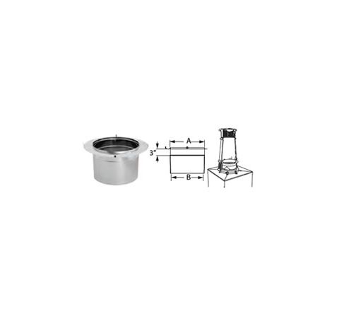 M&G DuraVent 14" DuraChimney II European Copper Bishop Adapter - 14DCA-ECB