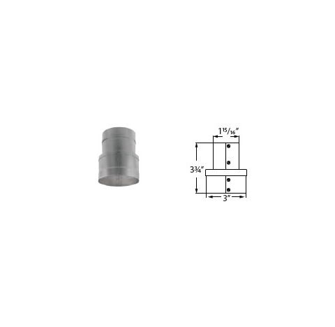 M&G DuraVent 3" PelletVent Pro 2"-3" Galvanized Fresh Air Increaser - 3PVP-INC