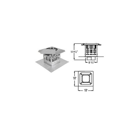 M&G DuraVent 4" PelletVent Pro 4" Prairie Termination Cap Black with 4" Exhaust Vent and 3" Air Intake - 4PVP-VCTB34