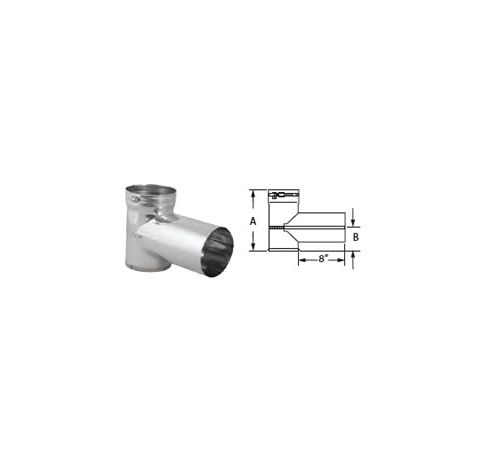 M&G DuraVent 4" DuraFlex SS Tee - 4DFS-T