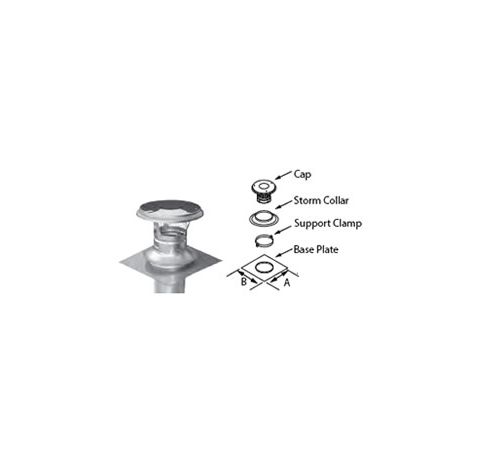 M&G DuraVent 5" DuraLiner Twist-Lock Cap Kit (round 13" x 18") - 5DLR-KVB