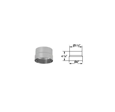M&G DuraVent 6" DuraFlex SS SS Reducer - 6DFS-X55