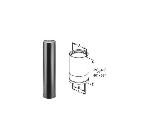 M&G DuraVent 6" DVL Telescoping Length 40"-68" - 6DVL-68TA