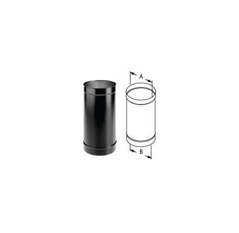 M&G DuraVent 6" DuraBlack 22 Gauge 12" Pipe Length - 6DBK-12W
