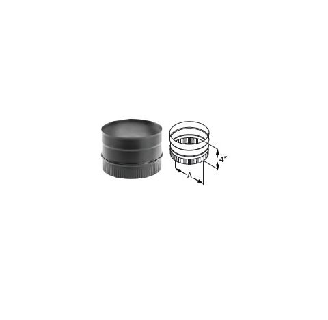M&G DuraVent 6" DuraBlack 22 Gauge Stove Adapter - 6DBK-ADW