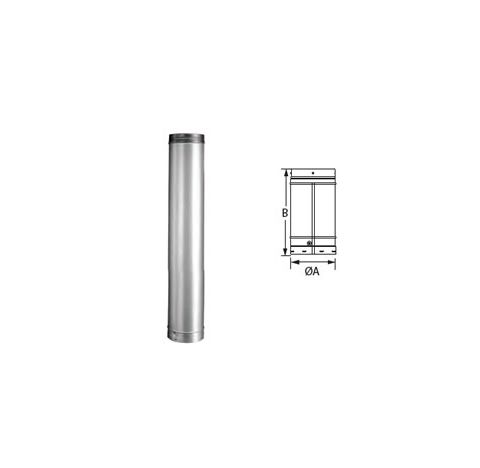 M&G DuraVent 6" DuraLiner 36" Round Length Pipe - 6DLR-36