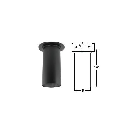M&G DuraVent 7" DuraBlack Slip Connector with Trim - 7DBK-SC