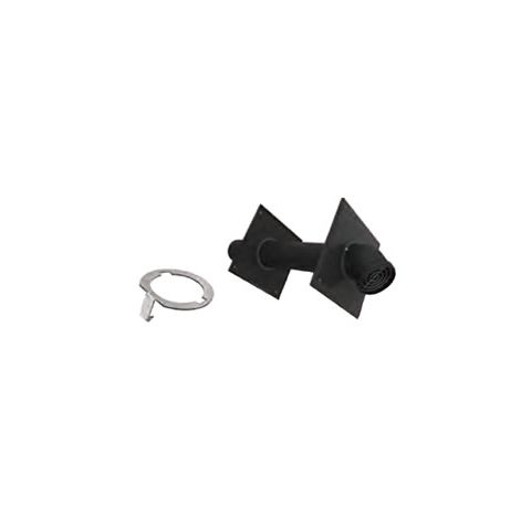 M&G DuraVent 3" PolyPro Single Horizontal Termination. Black with Locking Band - 3PPS-HSTL