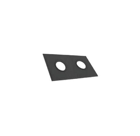 M&G DuraVent 4" PolyPro Wall Plate - Black for Twin Pipes - 4PPS-WPT
