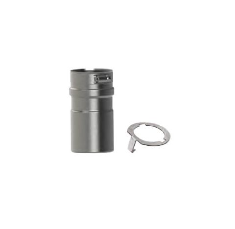 M&G DuraVent 4" PolyPro 4" to 4" FasNSeal Adapter with Locking Band - 4PPS-ADM-04FNSFL