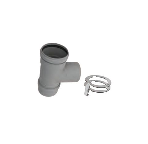 M&G DuraVent 5" PolyPro Tee with Cap with Locking Band - 5PPS-TL