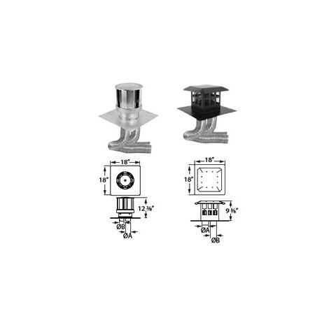 M&G DuraVent 4x6" DirectVent Pro Co-Linear Masonry Chimney Conversion Kit - 46DVA-CL33