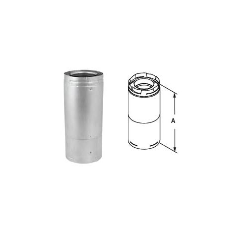 M&G DuraVent 4x6" DirectVent Pro 11"-17" Adjustable Pipe with welded seam - 46DVA-17TA