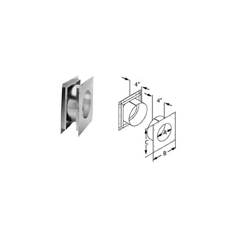 M&G DuraVent 4x6" DirectVent Pro Wall Thimble - Reduced - 46DVA-WTS