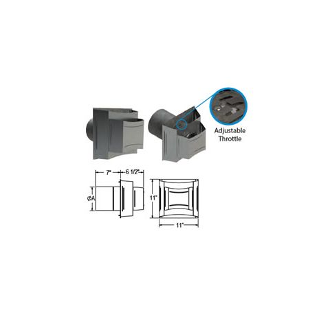 M&G DuraVent 4x6" DirectVent Pro DVA Horizontal Cap V2 - 46DVA-H2