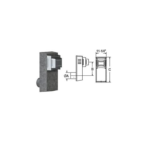 M&G DuraVent 4x6" DirectVent Pro DVA 14" Snorkel - 46DVA-H2-SNK14