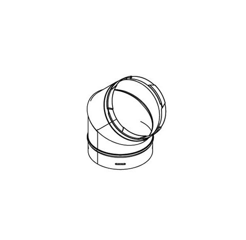 M&G DuraVent 5" PolyPro Double Wall 45 Degree Elbow - 5PPS-E45DW