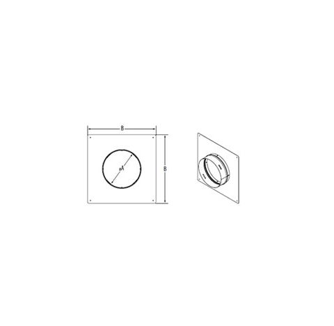 M&G DuraVent 5" PolyPro Double Wall HST Trim Plate - 5PPS-HSTDW