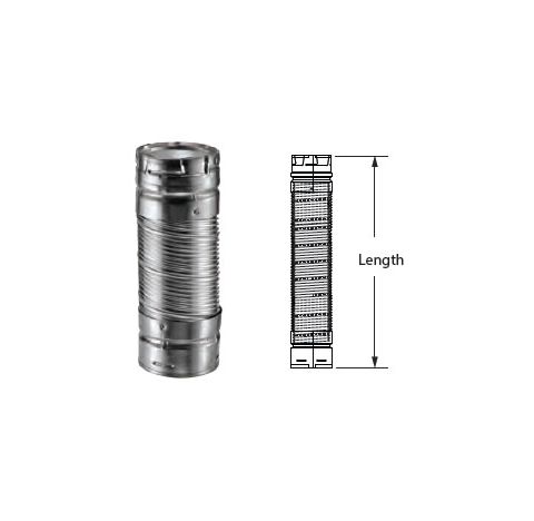 M&G DuraVent 6" DuraConnect II 12" Double-Wall Flex Connector - 6DV12DW