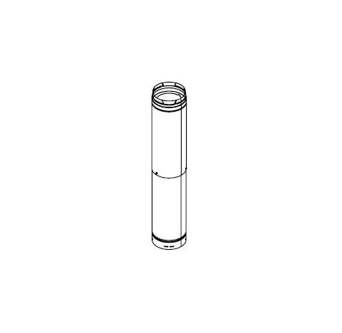 M&G DuraVent 8" PolyPro Double Wall 40" Teles Pipe Assembly - 8PPS-40DWA