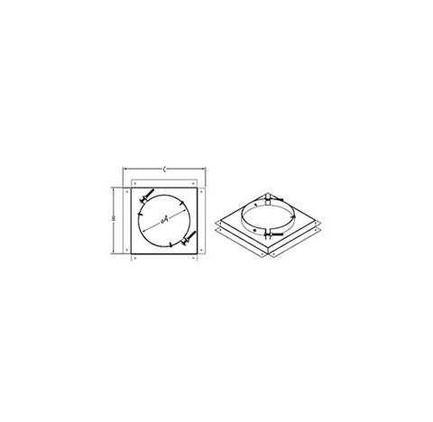 M&G DuraVent 8" PolyPro Double Wall Firestop Support Assembly - 8PPS-FSDW