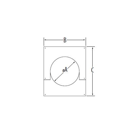 M&G DuraVent 8" PolyPro Double Wall Firestop Spacer HZ - 8PPS-FSSDW