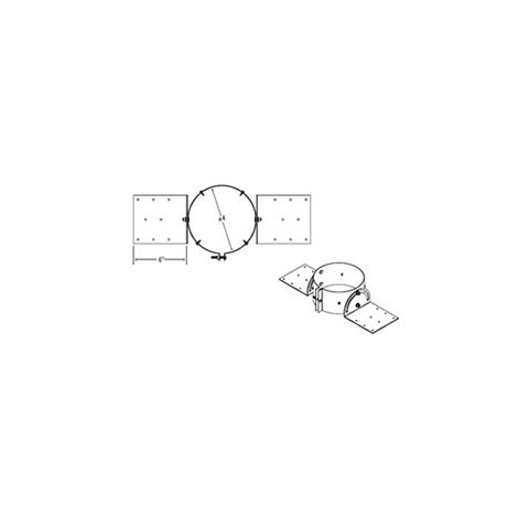 M&G DuraVent 8" PolyPro Double Wall Roof Support - 8PPS-RSDW