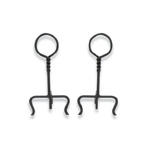 Uniflame Ring Swirl Black Andirons - A-1124