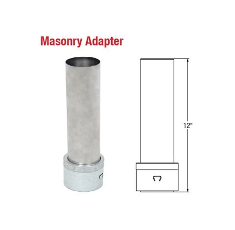 Selkirk 4 Ultimate Pellet Pipe Masonry Adapter - 824033 - 4UPP-MA