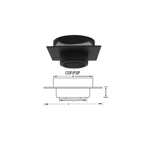Selkirk MetalBest 7" Ultra-Temp Finish Support Package -Square 7T-FSP