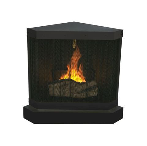 Sunjel Freemont Black Trim Corner Gel Fireplace - Freemont-Black