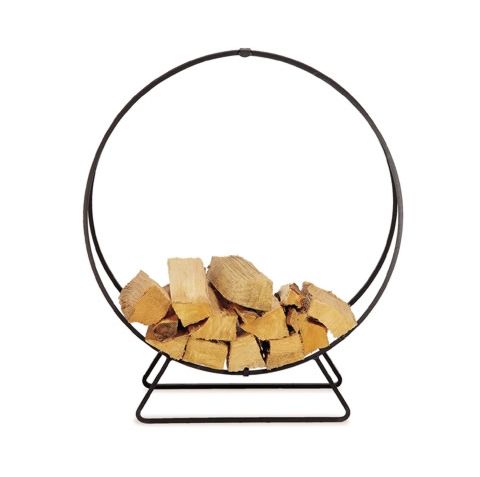 Pilgrim Log Hoop Wood Holder - Matte Black - 18522