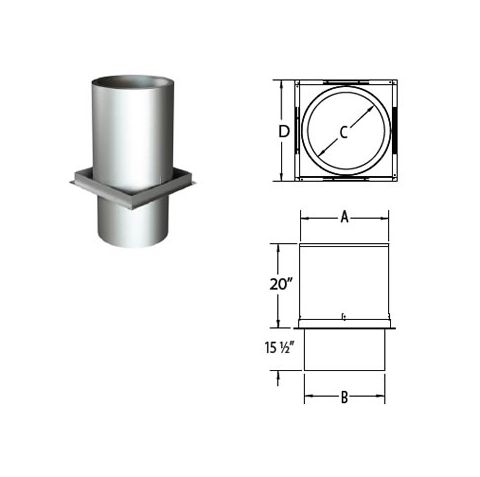DuraVent 14 DuraTech Firestop Radiation Shield - 14DT-FRSHT
