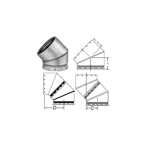 Selkirk 44'' QC 45 Degree Fixed Elbow - 144215 - 44QC-45