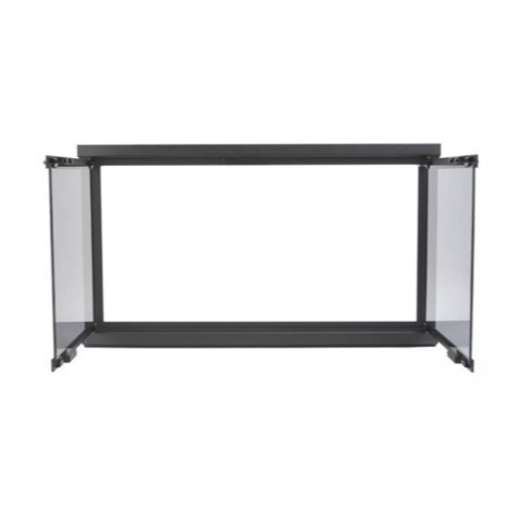 Sometimes referred to as "Cabinet Style" the CV1 is a single pane of glass for each door, hinged only at the frame. Clean and contemporary but bear in mind the doors swing way out over the hearth.
