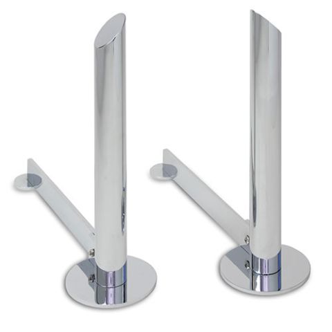 Pilgrim Modern Tower Andirons - Polished Nickel - 18668