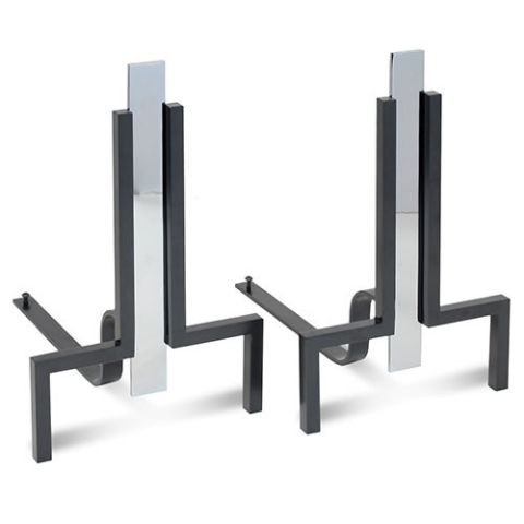 Pilgrim Stapleton Andiron - Polished Nickel - 18674