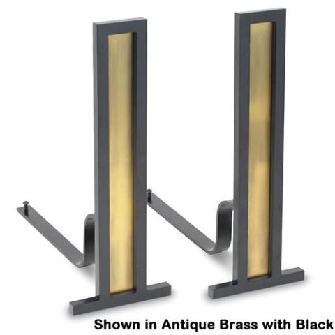 Pilgrim Grand Tower Andirons - Antique Brass / Black - 18675