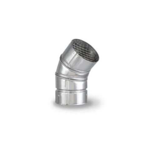 Security Chimneys 3'' SPX Pellet Vent 45 Deg Horizontal Cap - 3SPXOC