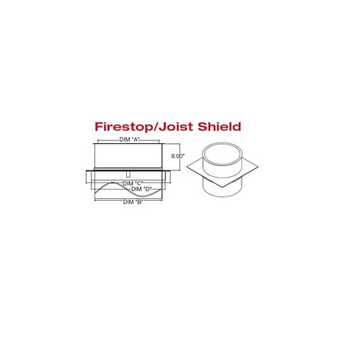 Selkirk 18'' Firestop / Joist Shield - 218465 - 18S-JS