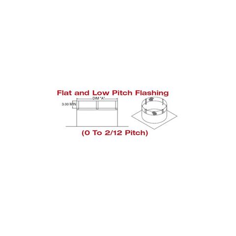 Selkirk 18'' Flat Tall Cone Roof Flashing 0/12 To 2/12 Pitch - 218872 - 18S-VTF