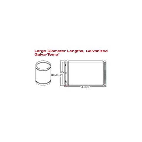Selkirk 22'' Galva Temp 24'' Pipe Length - 222024G - 22GT-24