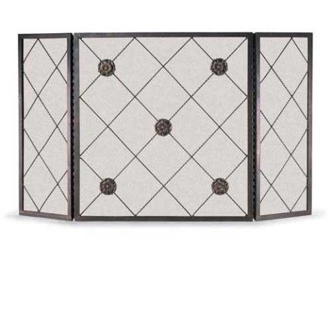Napa Forge 3 Panel Rosettes Screen - Brushed Bronze - 19213