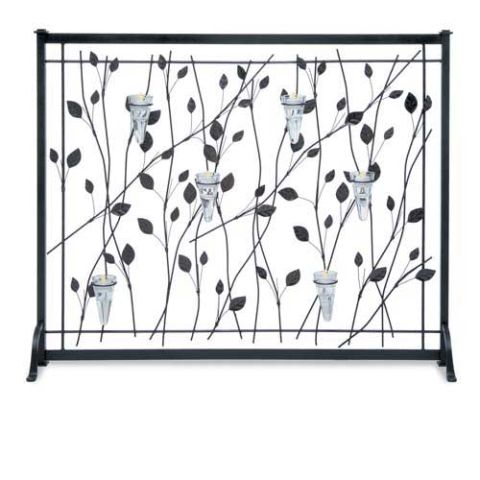 Napa Forge Single Panel Leaf/Scone Tea Light Summer Screen-Black-19258