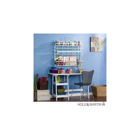 Holly & Martin Victoria Wall-Mount Craft Storage Rack-White - 25-247-054-5-40