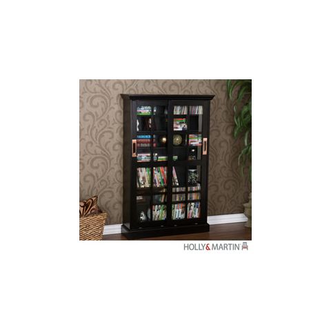 Holly & Martin Emerson Sliding Door Media Cabinet-Black - 63-092-039-5-01
