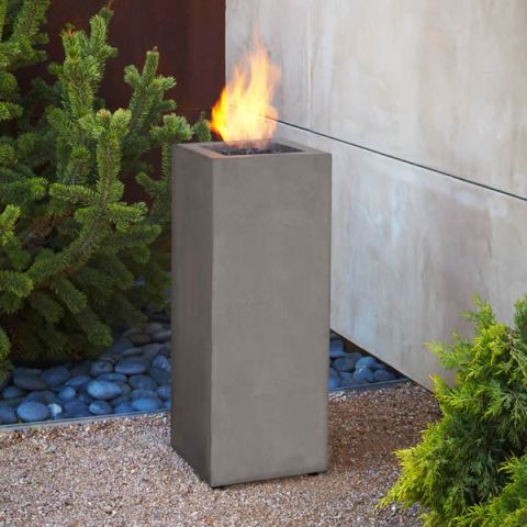 Real Flame Baltic Propane Fire Column in Glacier Gray - 9605LP-GLG